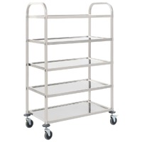 2-Tier Kitchen Trolley Stainless Steel