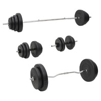 Barbell and Dumbbell with Plates