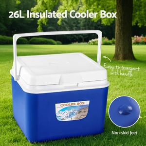 26L Portable Ice Cooler Box Camping Fridge