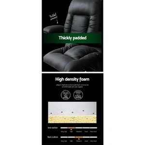 Recliner Chair Electric Heated Massage Chairs Faux Leather Cabin