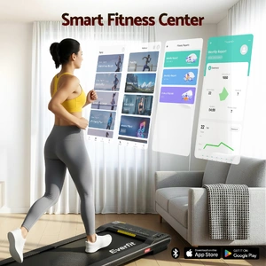 Walking Pad Treadmill 2 in 1 Foldable Under Desk for Home Gym With 38cm Belt With APP