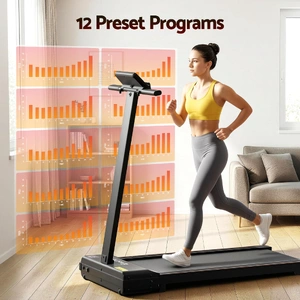 Walking Pad Treadmill 2 in 1 Foldable for Home Gym 40cm Wide Belt 12 Programs with App