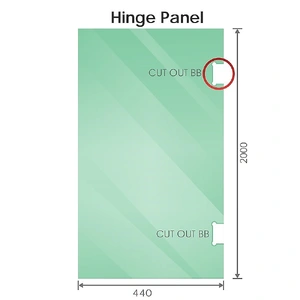 90cm Frameless Diamond Shower Screen ‚Äì Nickel F-Brackets with Durable Brass Hinges
