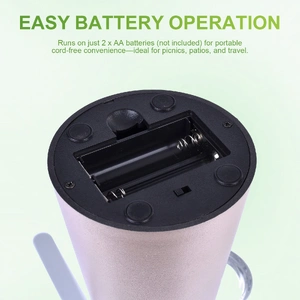 Battery Operated Shoo-Fly Chemical Free Fly Repellent Fan Black