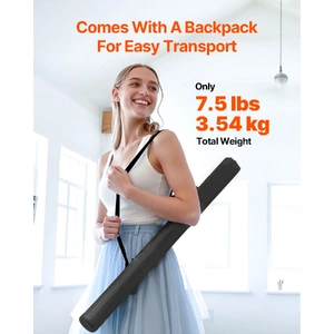 Dance Floor, 6.6' x 3' Portable Yoga Mat with Organizer Bag, 1.5 mm Thick Workout Mats, Non-slip Floor Mats for Practicing at Home, Studios, Stage