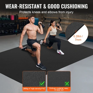 Exercise Mat, Non Slip High Density Premium Yoga Mat, Exercise Yoga Mat for Men & Women, Fitness & Exercise Mat with Bag & Carry Strap, for All Types 