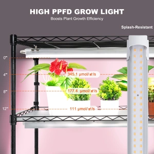 Plant Stand with Grow Light 6 Tiers 180W 180 cm Indoor Plant Grow Shelf