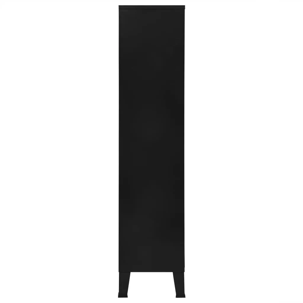 Bookshelf Industrial Black 90x40x180 cm Steel Price
