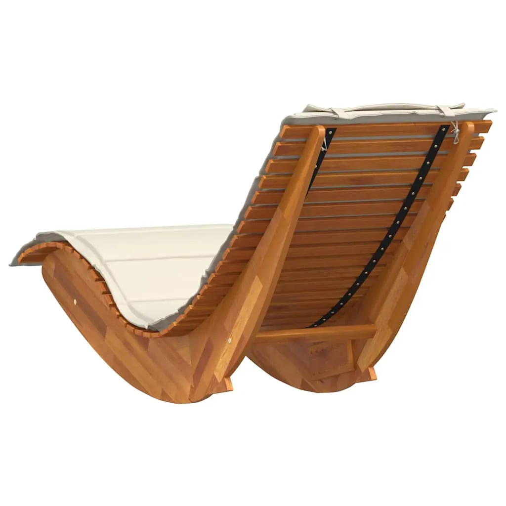 Sun Lounger 2 pcs Brown 60 x 154 x 74cm Solid Acacia wood Price