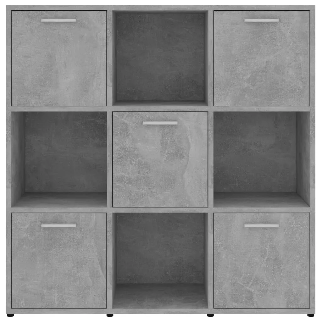 Book Cabinet Concrete Grey 90x30x90 cm Engineered Wood Price