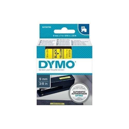 Dymo Blk on Yell 12mmx7m Tape - for use in Dymo Printer Price