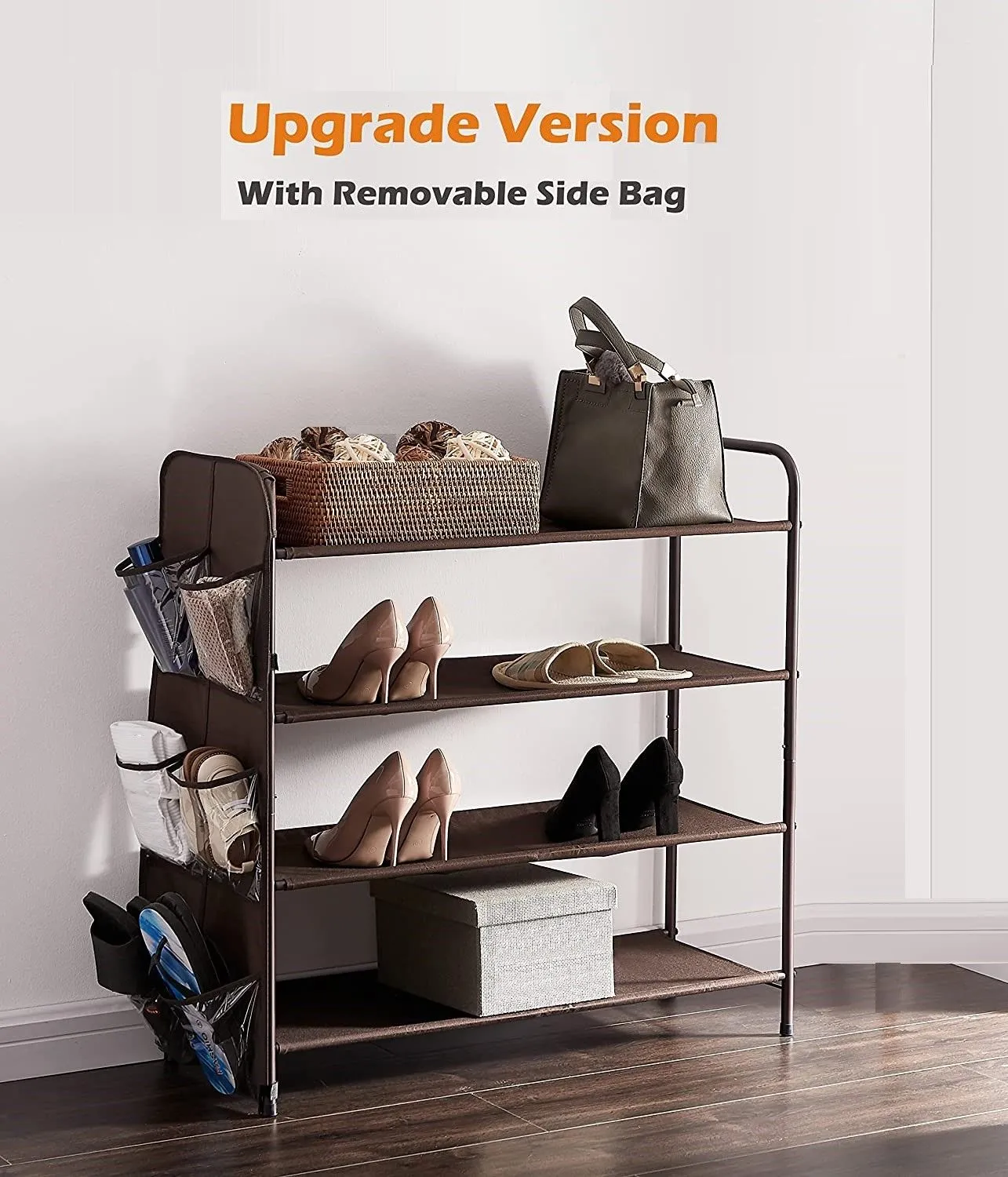 4 Tier Metal Shoe Rack Storage Organiser for Entryway and Bedroom Price