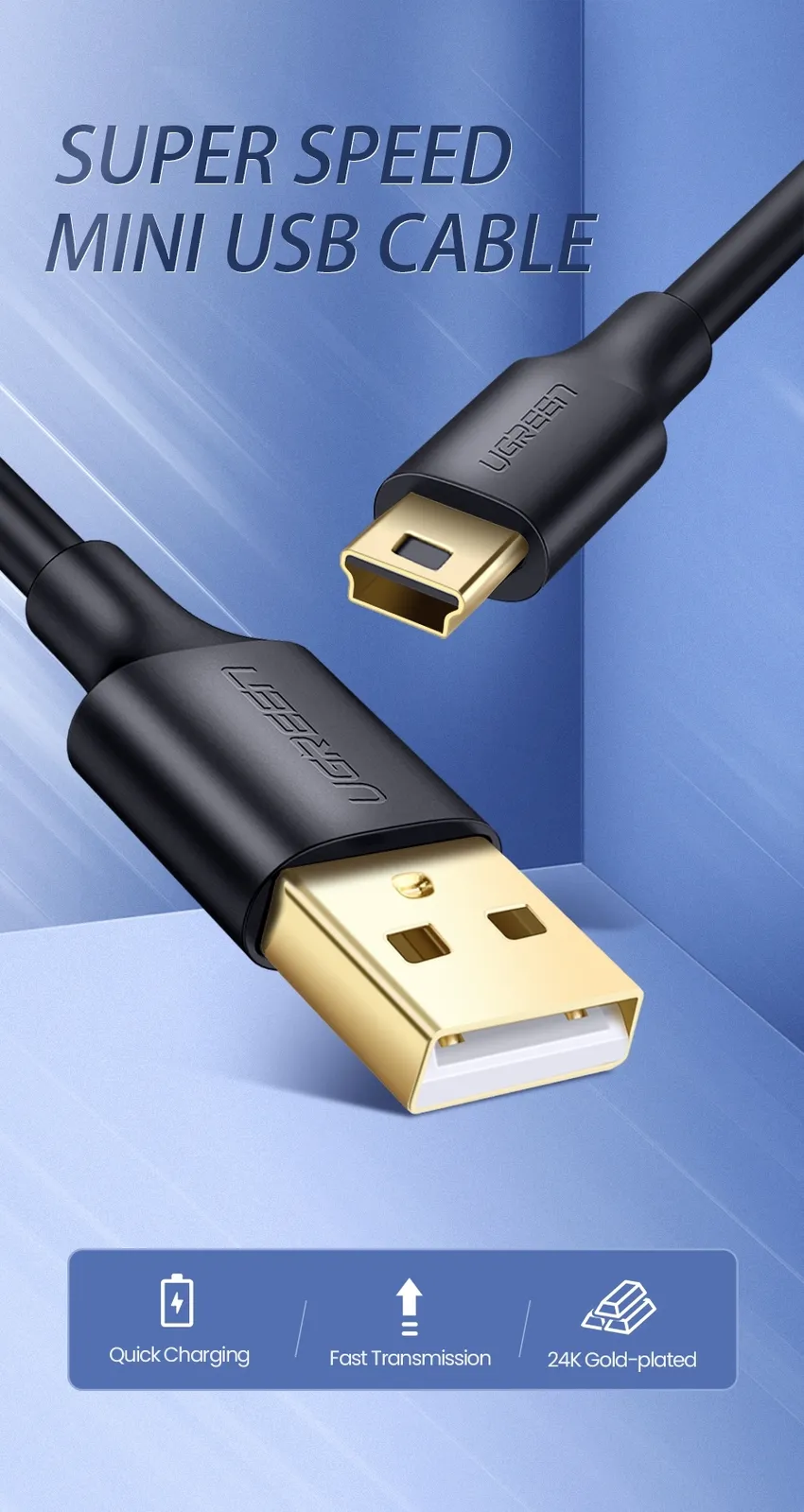 UGREEN 10355 USB-A to Mini-USB Cable 1M Price