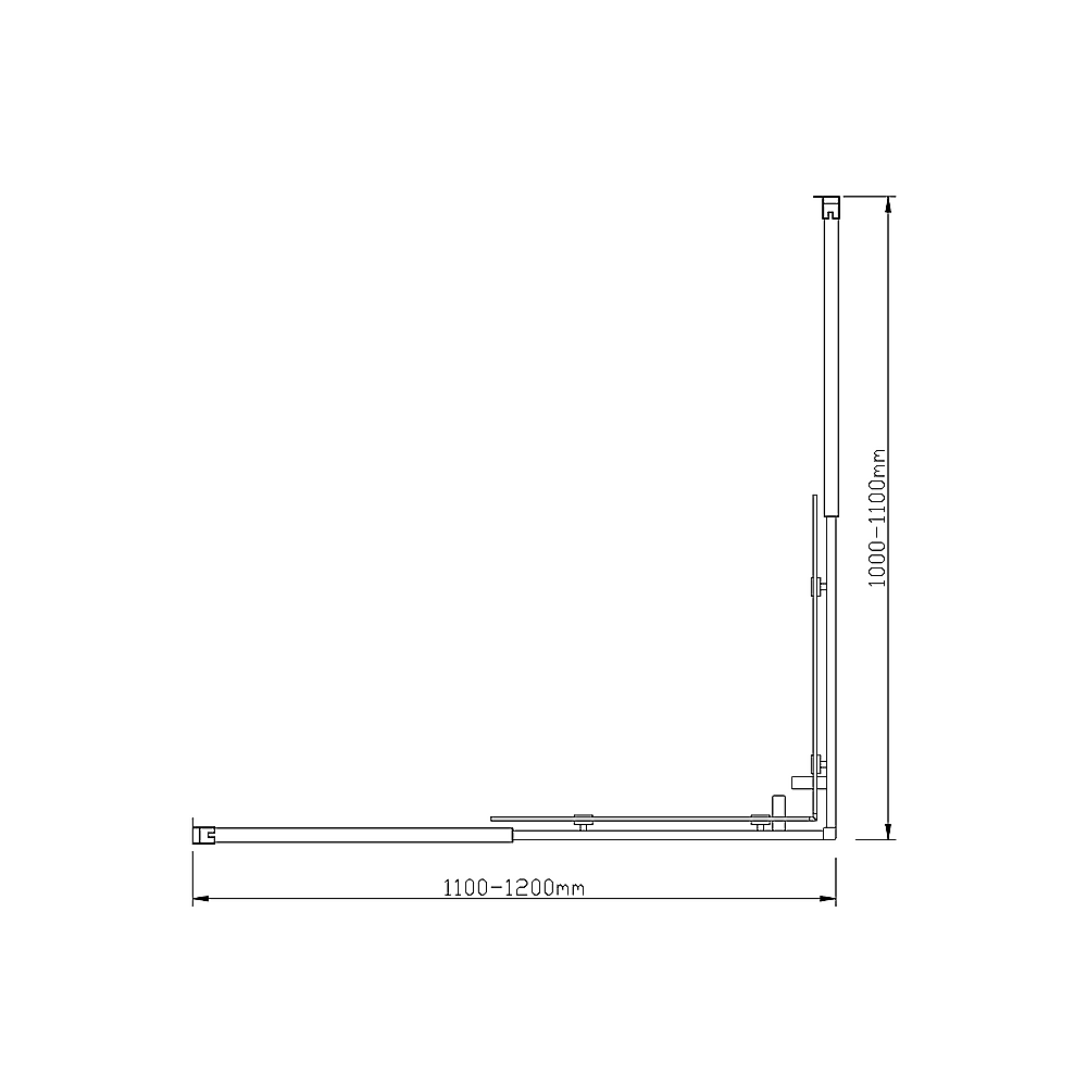 Adjustable 1200x1100mm Double Sliding Door Glass Shower Screen in Black Price