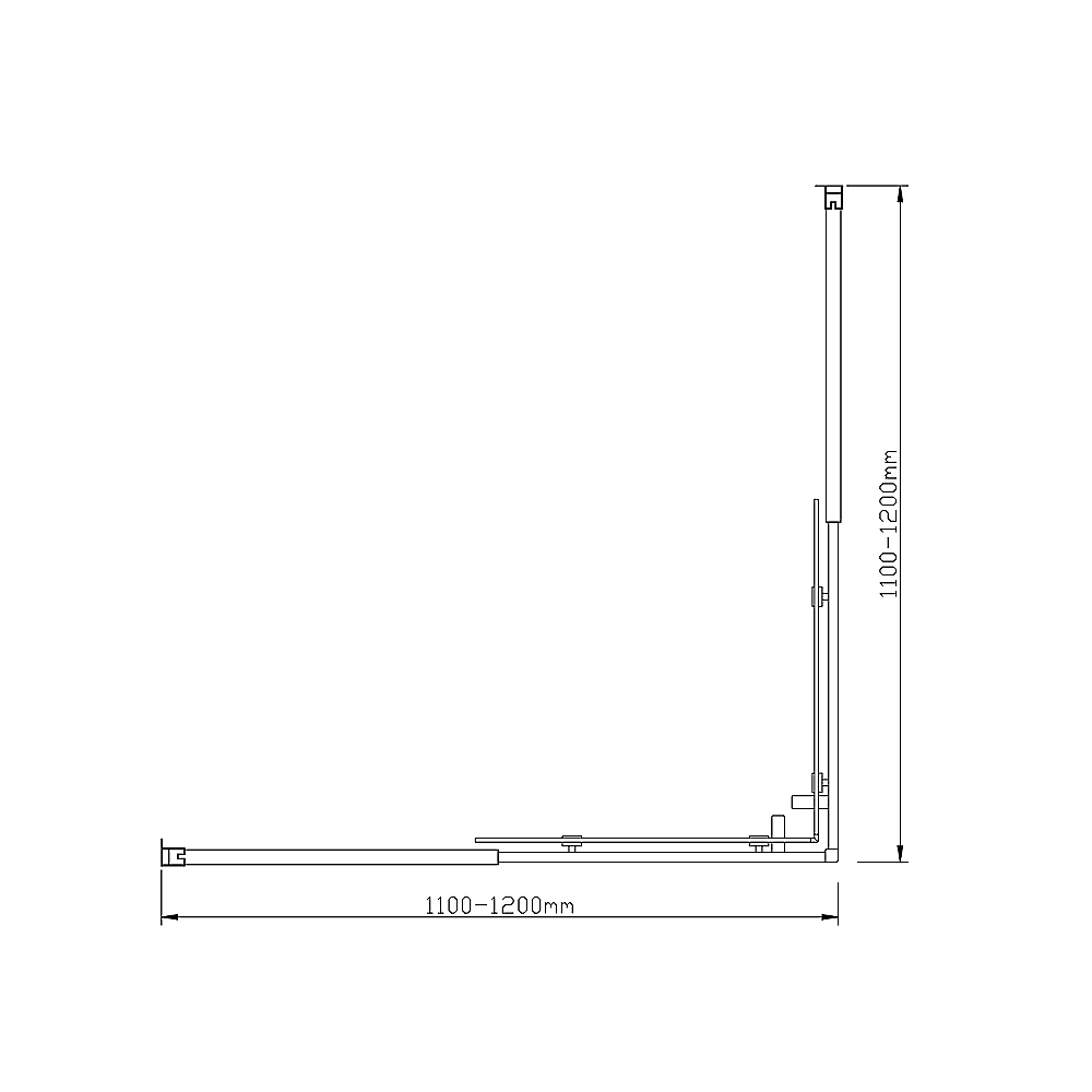 Adjustable 1200x1200mm Double Sliding Door Glass Shower Screen in Black Price