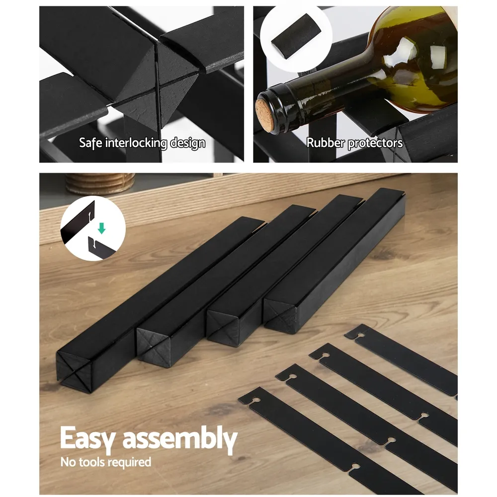 Wine Rack 20 Bottle Black Price