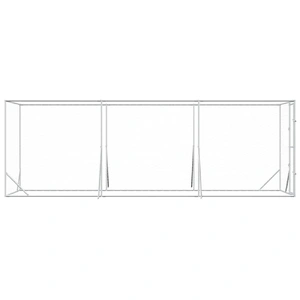 Outdoor Dog Kennel Silver 2x6x2 m Galvanised Steel