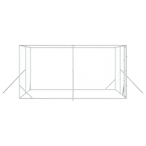Outdoor Dog Kennel Silver 4x4x2 m Galvanised Steel