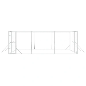 Outdoor Dog Kennel Silver 6x6x2 m Galvanised Steel