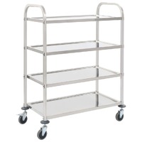 2-Tier Kitchen Trolley Stainless Steel