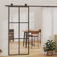 Sliding Door with Hardware Set ESG Glass&Aluminium Barn Door Rollers