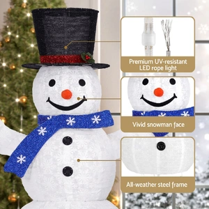 3 PCS Christmas Lights 330 LED Fairy Light Snowman Decorations