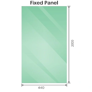 90cm Frameless Diamond Shower Screen ‚Äì Nickel F-Brackets with Durable Brass Hinges