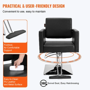 Salon Chair, Barber Chair for Hair Stylist, Styling Chair with Heavy Duty Hydraulic Pump, Swivel Hair Salon Chair with Footrest for Beauty Spa Shampoo
