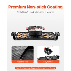 Hot Pot with Grill 2300W 2-in-1 Electric Smokeless BBQ with Removable Pot