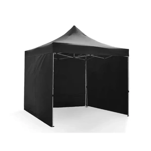 Portable Water-Resistant Gazebo 3x3 M - Black / Without Sidewalls