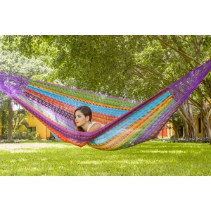 Queen Size Outdoor Cotton Mexican Hammock in Colorina Colour