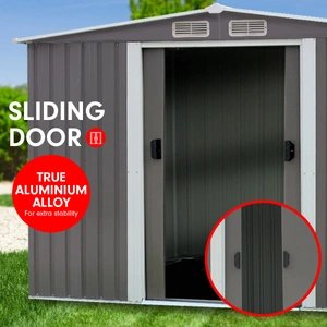 Garden Shed Roof 8ft x 8ft Outdoor Storage Shelter - Grey