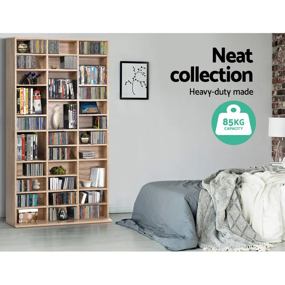 Book Cd Rack Bookshelf CD Storage Rack - BERT Oak