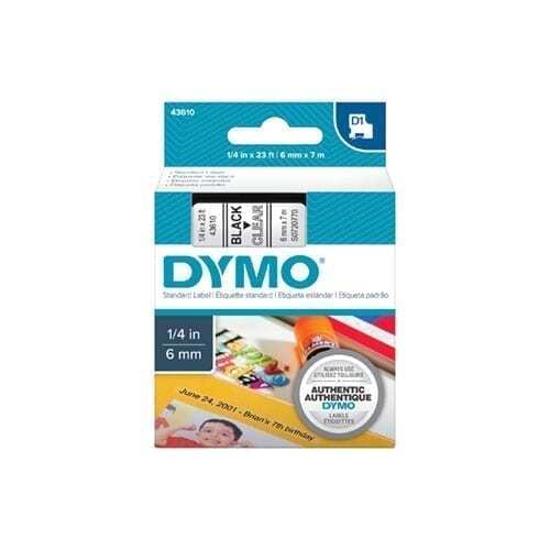 Dymo Blk on Yell 12mmx7m Tape - for use in Dymo Printer Price