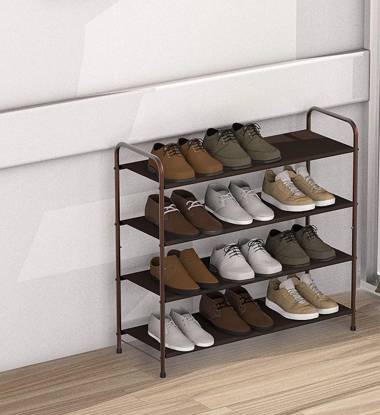 4 Tier Metal Shoe Rack Storage Organiser for Entryway and Bedroom Price