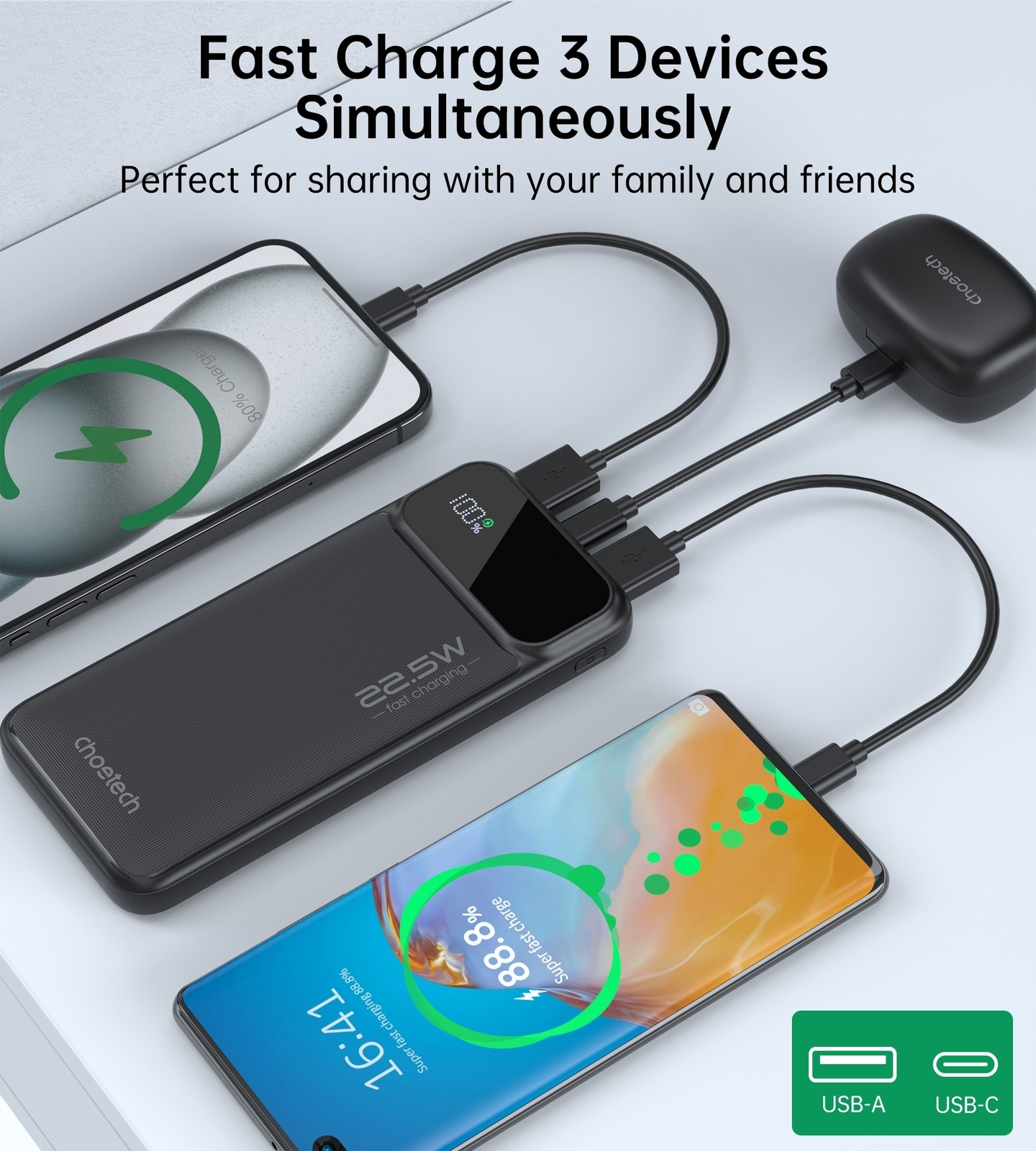 CHOETECH B728 10000mAh Power Bank PD22.5W with Digital Display Price