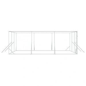 Outdoor Dog Kennel Silver 6x6x2 m Galvanised Steel