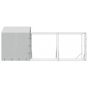 Outdoor Dog Kennel with Roof Silver 2x6x2.5 m Galvanised Steel