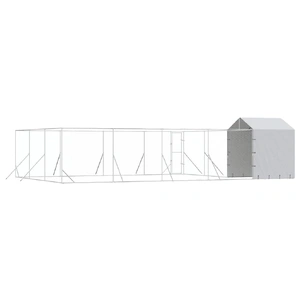 Outdoor Dog Kennel with Roof Silver 10x6x2.5 m Galvanised Steel