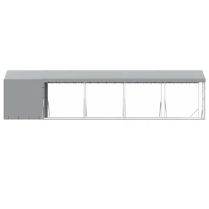 Outdoor Dog Kennel with Roof Silver 2x10x2.5 m Galvanised Steel