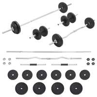 Barbell and Dumbbell with Plates