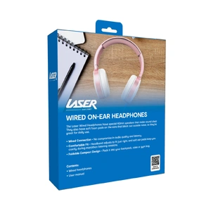 Wired Headphones with 40mm Drivers Rose Gold
