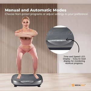 Vibration Plate Machine - Vibrating Exercise Platform Grey