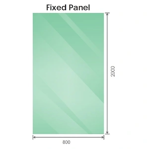 110x80cm Corner Frameless Shower Screen ‚Äì Gold Wall Channel and Floor Channel with Brass Hinges & Square Knob Handle
