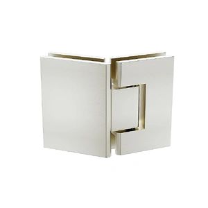 90cm Frameless Diamond Shower Screen ‚Äì Nickel F-Brackets with Durable Brass Hinges