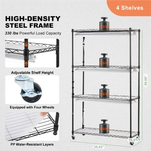 Plant Stand with Grow Lights 4 Tiers 180W 150 cm Tall Plant Grow Shelf