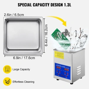 Ultrasonic Cleaner 1.3 L Ultrasonic Parts Cleaner with Heater Timer