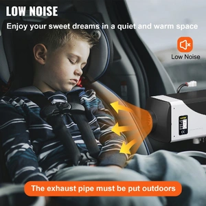 5KW Diesel Air Heater 10L Tank Diesel Heater 12V Diesel Parking Heater Muffler with LCD Thermostat and Remote Control for RV Bus Trailer Motor-home an