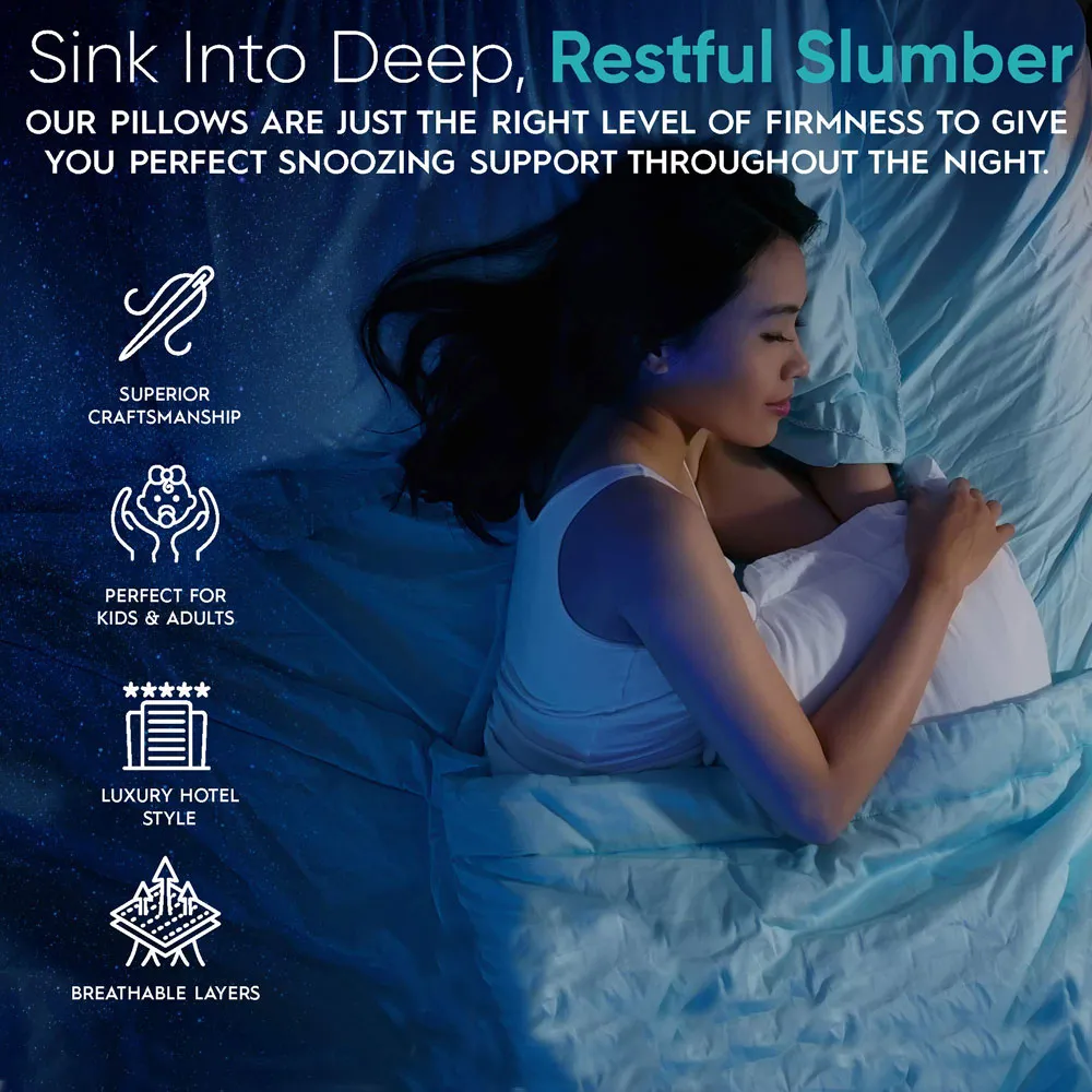 2 Premium Hotel 1150g Pillows 74CM x 48CM Pillows Breathable Cotton Price