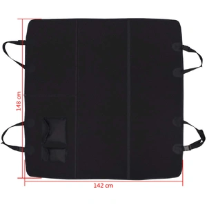 Pet Rear Car Seat Cover 148x142 cm Black